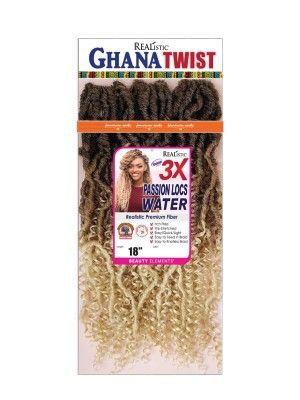 3x Water Knotless Passion Locs 18" Realistic Beauty Element Crochet Braid- Bijoux