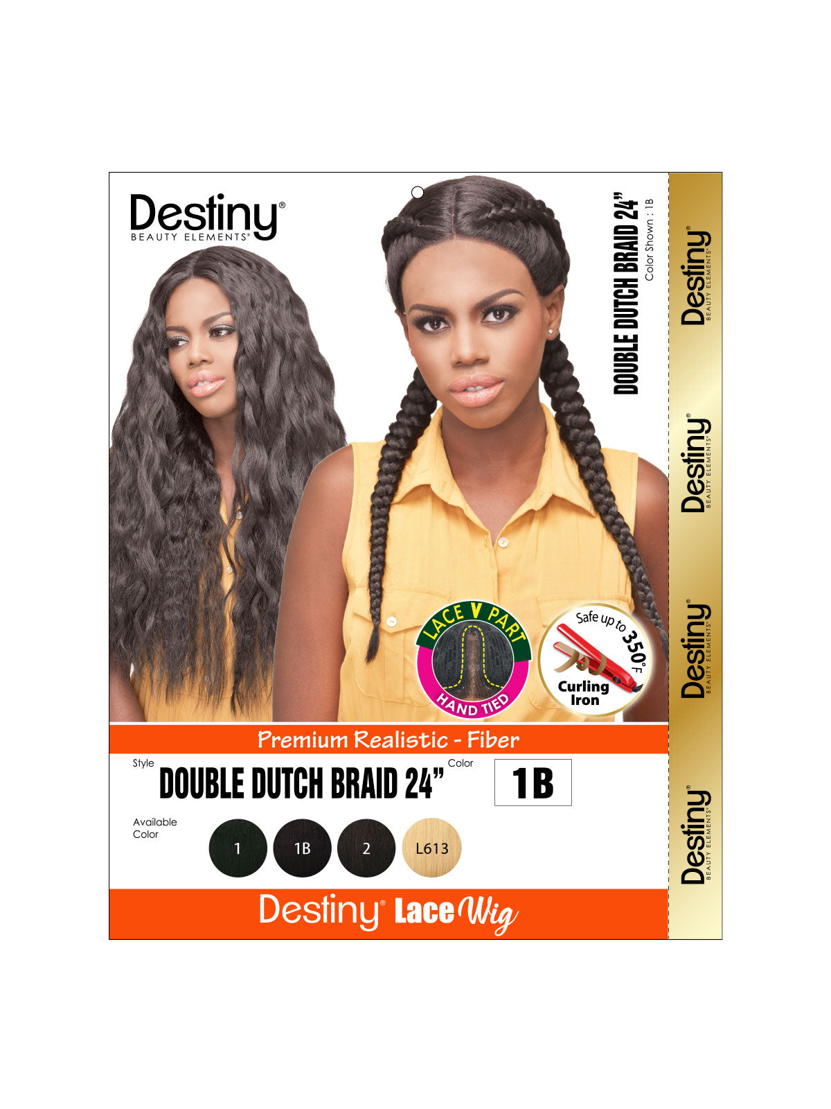 LACE FRONT WIG TRESSÉE DOUBLE DUTCH BRAID 24'. Marque: Bijoux .