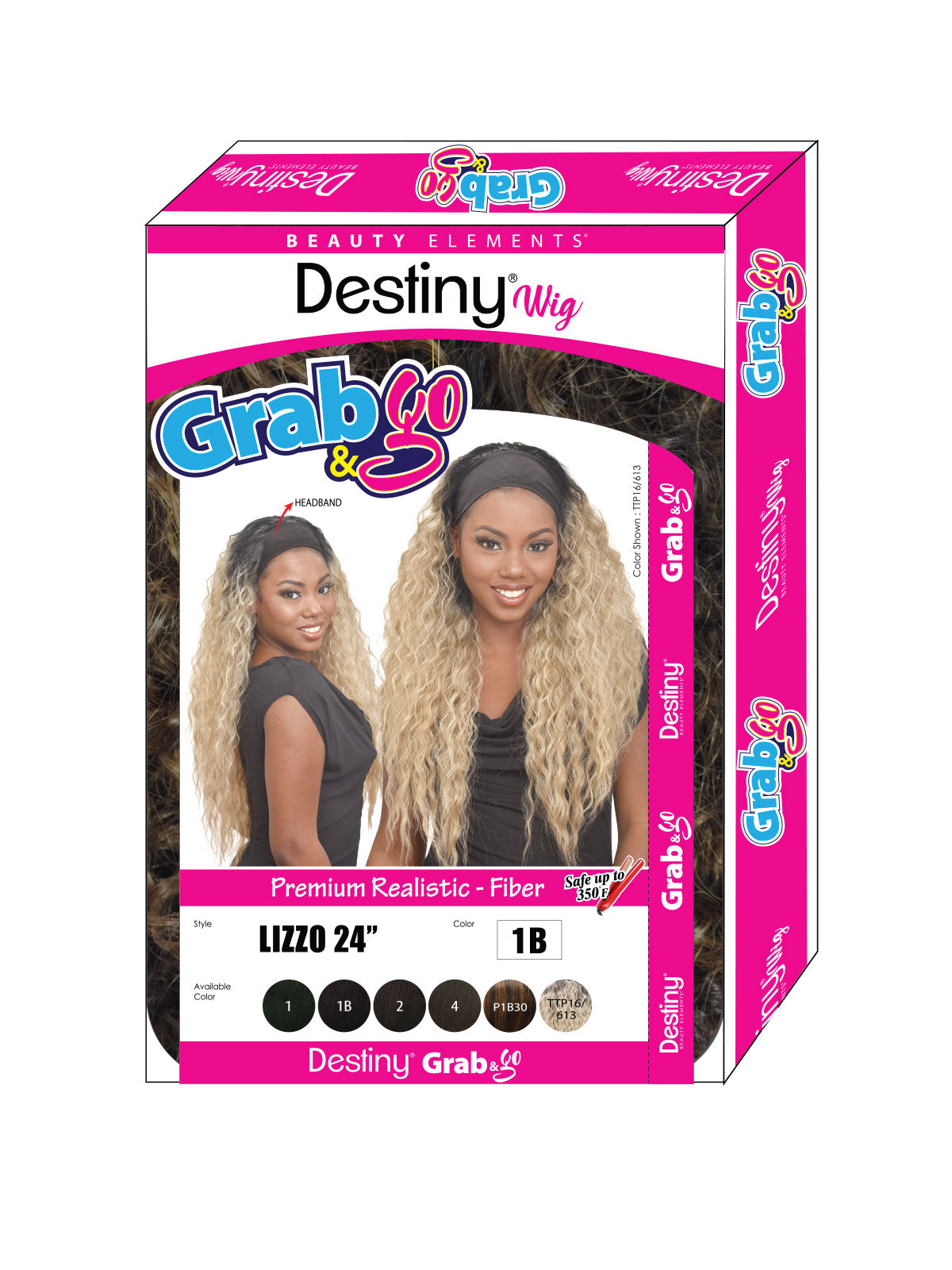 PERRUQUE BANDEAU.Marque Bijoux hair  GRABNGO LIZZO 24″