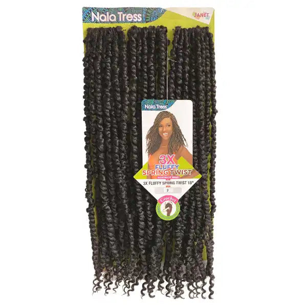 MÈCHES À NATTER FLUFFY SPRING TWIST NALA TRESS 18 POUCES 3X - JANET COLLECTION